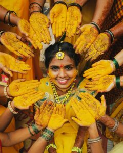 GIRL IN HIS HALDI CEREMONY