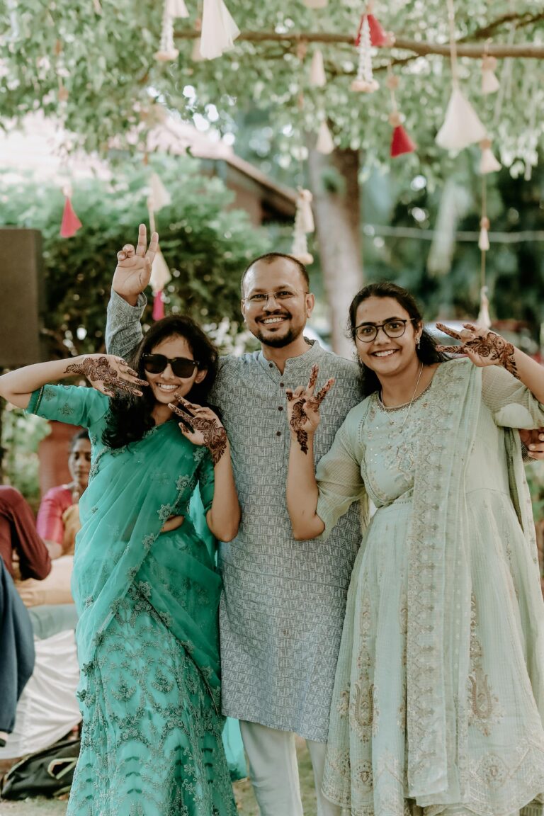 photos of relatives at wedding having fun