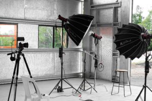 photographer photoshoot setup with proper lighting