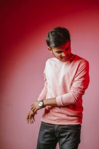 Portrait Photo of boy in red t shirt